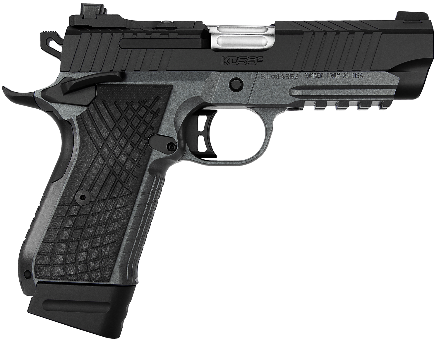 Kimber KDS9C RL Pistol 3100015, 9mm, 4.09", Black G10 Crosshatch Grips, KimPro Gray/Black Finish, 18 Rd
