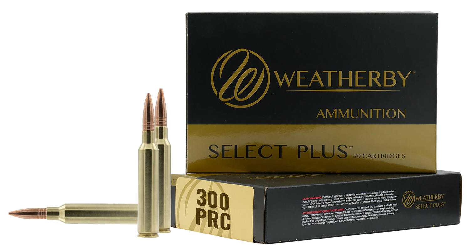 Weatherby Select Plus Rifle Ammunition M300P195HCB, 300 PRC, Hammer Custom, 195 gr, 2950 fps, 20 Rd/Bx