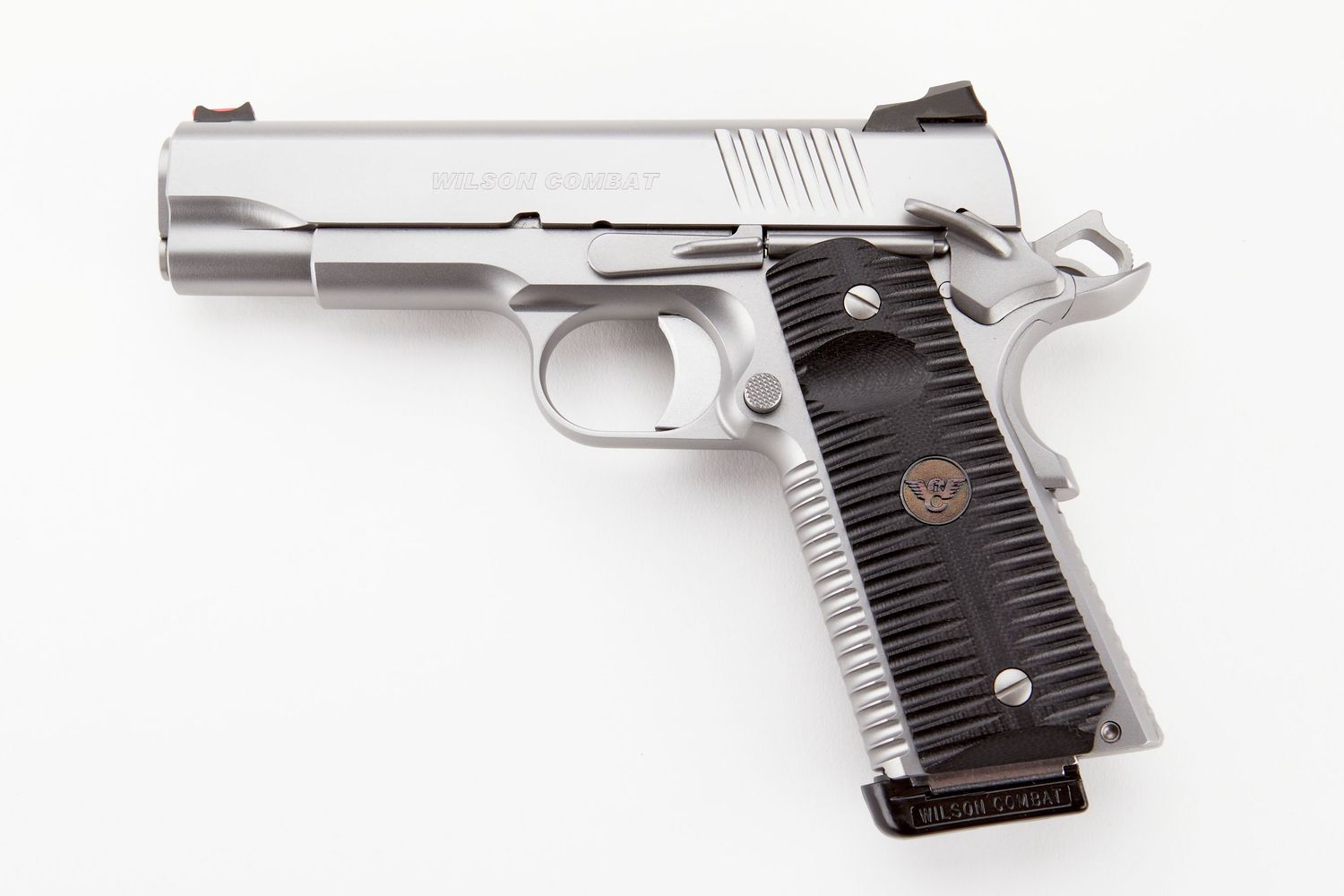 Wilson Combat ACP Commander Pistol ACP-COM-45-SS, 45 ACP, 4.25in, Eagle Claw Grips, Bead-Blasted Stainless, 8 Rds
