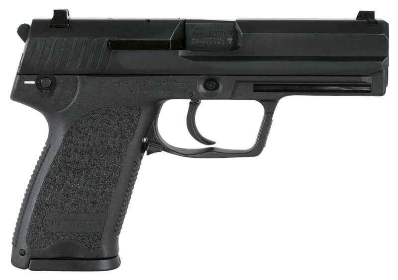Heckler & Koch USP V1 Pistol 81000316, 40 S&W, 4.25in, Serrated Steel Slide & Polymer Grips, Black Finish, 10 Rds