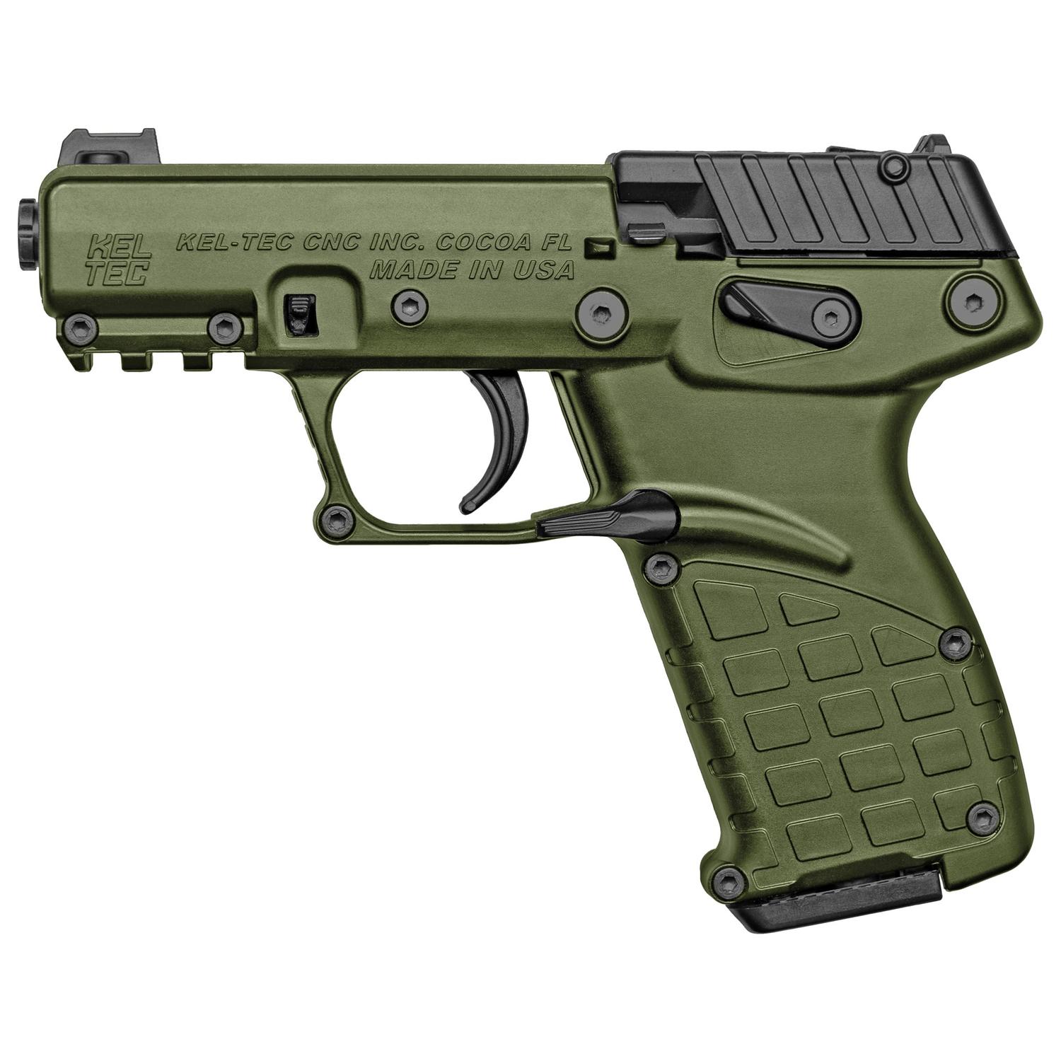 Kel-Tec P17 Pistol P17GRN, 22 LR, 3.93", Zytel Grip, Green Finish, 16 Rds