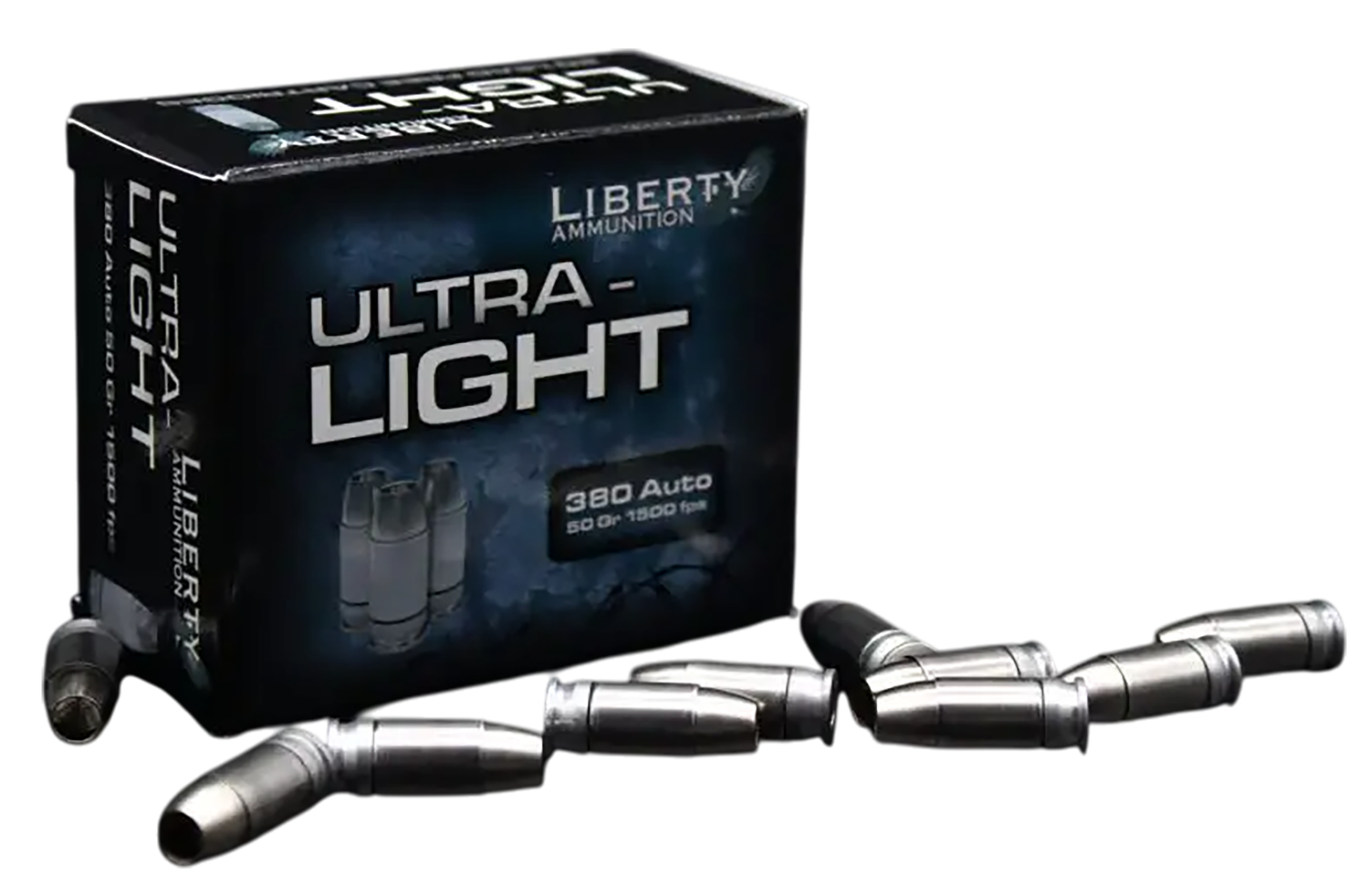 Liberty Ammunition Civil Defense Pistol Ammunition LA-UL-380-055, 380 ACP, 50 GR, 1500 fps, 20 Rd/bx