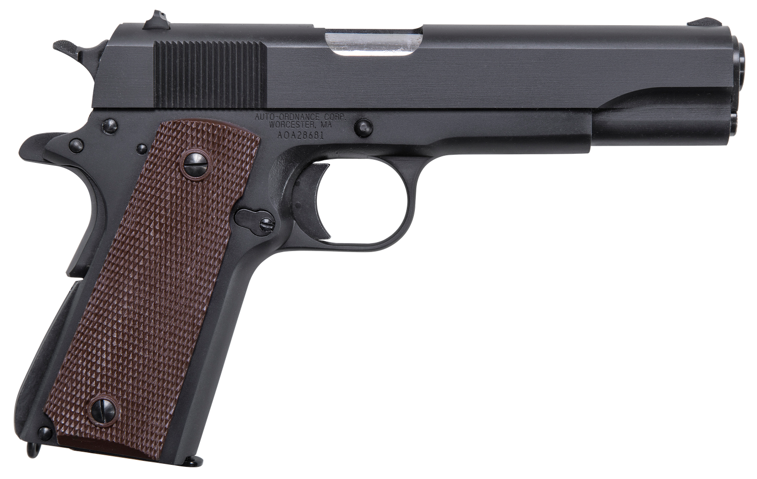 Kahr Thompson 1911 Pistol 1911BKO9, 9mm Luger, 5", Brown Polymer Grips, Black Finish, 7 Rd