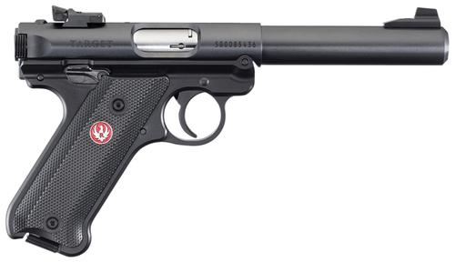 Ruger Mark IV Target 40183, 22 LR, 5.5", Black Checkered Polymer Grips, Blued Finish, 10 Rds *CA Compliant*