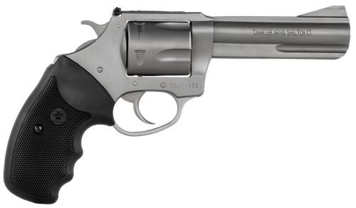 Charter Arms Pitbull Revolver 74042, 40 S&W, 4.20", Black Rubber Grip, Stainless Finish, 5 Rd