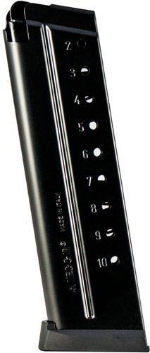 MEC-GAR 9mm Luger Magazine for 1911 Government, 10 Rounds, Black (MGCGOV910AFC)