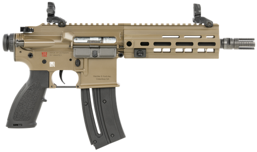 Heckler & Koch HK416 Semi-Auto Pistol 81000531, 22 LR, 8.50", Polymer Grips, FDE Finish, 10 Rds