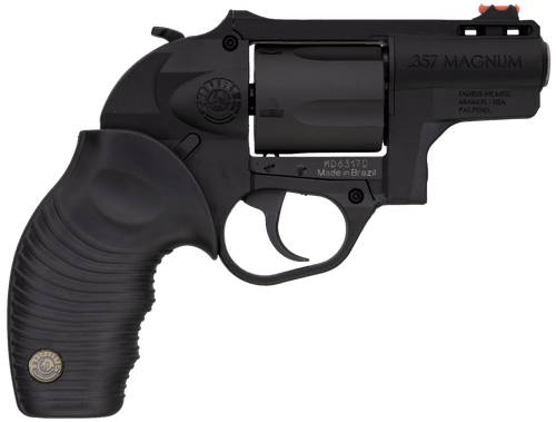 Taurus 605 DA/SA Revolver 2605021PLY, 357 Magnum, 2 in, Polymer Grip, Blue Finish, 5 Rd