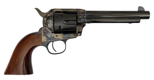 Taylors 1873 Cattleman Revolver 551018, 9mm, 5.5in, Walnut Grips, Casehardened Steel, 6 Rds