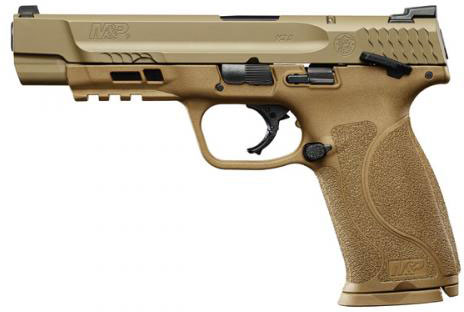 Smith & Wesson M&P 40 M2.0 Semi-Auto Pistol 11595, 40 S&W, 4.25 in, Black Plastic Grips, Thumb Safety FDE Finish, 15 rd, Fixed Sights
