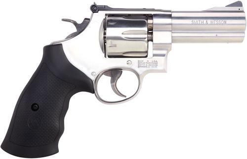 Smith & Wesson M610 Revolver 12463, 10mm, 4", Rubber Grip, Satin Stainless Finish, 6 Rd