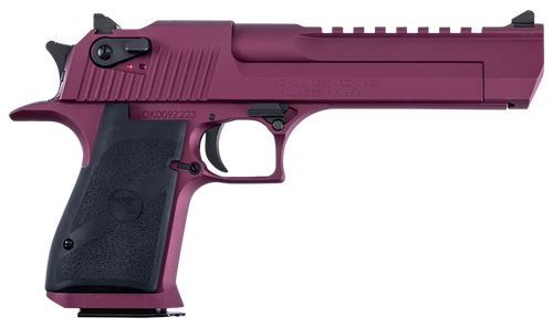 Magnum Research Desert Eagle Pistol DE50BKC, 50 AE, 6", Black Rubber Grips, Metallic Black Cherry Cerakote Finish, 7 Rds