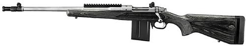 Ruger Scout Left-Handed Rifle 6821, 308 Winchester (7.62 NATO), 18 in, Black Laminate Stock, Stainless Matte Finish