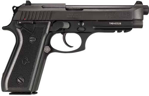 Taurus PT-92 Large Frame Pistol 192015117, 9mm, 5", Checkered Rubber Grip, Blue Finish, 17 Rd, Fixed Sights