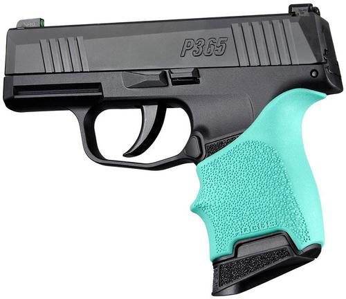 Hogue HandALL Beavertail Grip Sleeve for Sig P365, Aqua (18704)
