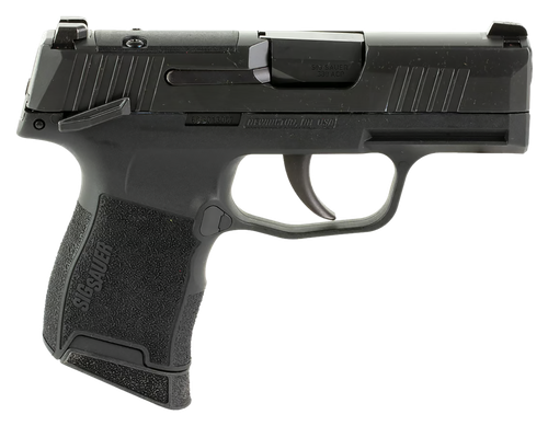 Sig Sauer P365 Pistol 365-380-BSS-MS, 380 ACP, 3.1", Manual Safety, Black Polymer Grip, Black Nitron Finish, 10 Rd