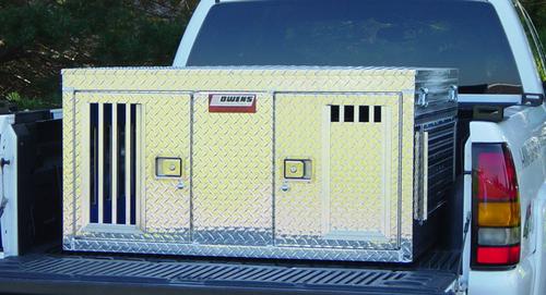 Owens Hunter Series Double Compartment Dog Box w/o Storage 55038, 4 Seasons Vents, Tall, 48"W x 45"D x 24"H