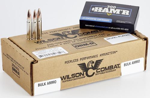 Wilson Combat Rifle Ammunition A300HMR135HBN, 300 HAM'R, Speer HAM'R Bonded, 135 gr, 2450 fps, 20 Rd/Bx
