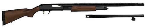 Mossberg 500 Shotgun Combo 54169, 12 Gauge, 18 1/2 in & 28 in VR, 3" Chmbr, Wood Pistol Grip, Ported Barrel, Accu Choke, Cylinder Bore