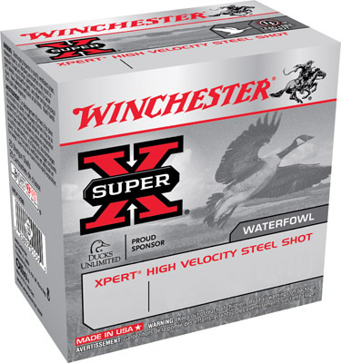Winchester Xpert High Velocity Steel Shotshells WEX12H6, 12 Gauge, 2-3/4", 1-1/8 oz, 1400 fps, #6 Steel Shotshells Shot, 25 Rds/Bx