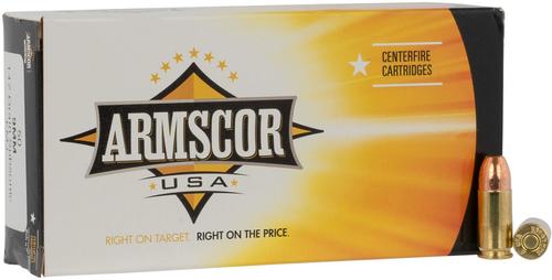 Armscor SubSonic Pistol Ammunition FAC95, 9mm, Full Metal Jacket (FMJ), 147 GR, 850 fps, 50 Rd/bx