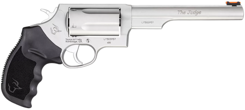 Taurus 45/410 Tracker Revolver 2441069T, 410 GA / 45 Long Colt, 6 1/2", Ribber Grip Overlay, Matte Stainless Finish, 5 Rd