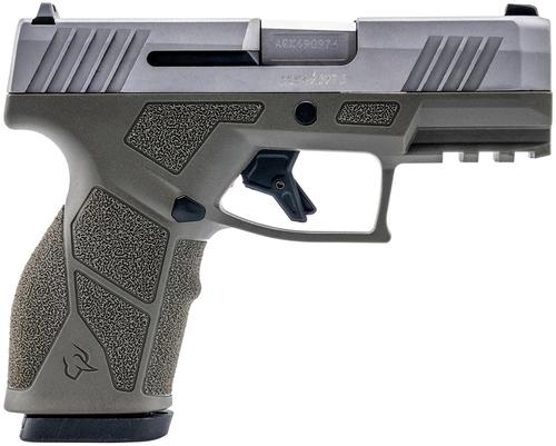 Taurus GX2 Compact Pistol 1GX2939O, 9mm, 3.37", Ergonomic OD Green Grips, Matte Stainless Slide, 13 Rds