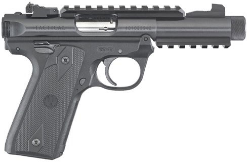 Ruger Mark IV Tactical Pistol 40149, 22 Long Rifle (LR), 4.4", Black Polymer Grips, Black Hard Coat Anodized Finish, 10 Rd