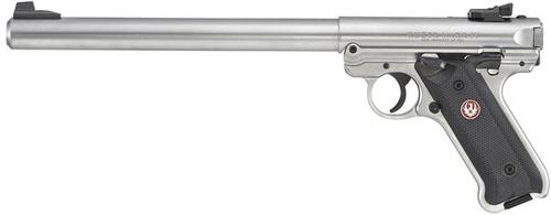 Ruger Mark IV Target Pistol 40174, 22 Long Rifle, 10 in, Black Syn Grip, Stainless Steel Finish, 10 Rd, Adjustable Sights