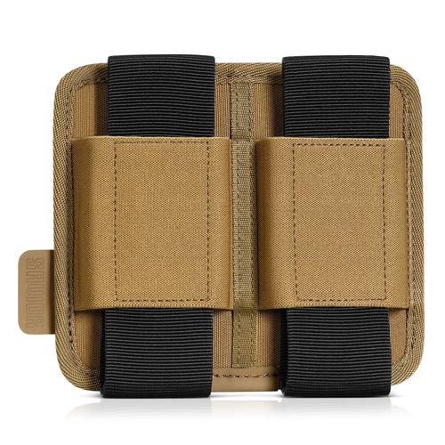 Savior Equipment AR-15/AK-47 Magazine Holder w/Hook Backing, Tan, 2 Slots (MP-TNS-PISX2-TN)
