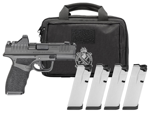 Springfield Hellcat Pro Comp OSP Gear Pac Optic Ready Pistol HCP9379BOSPLCCOMPAC, 9mm, 3.70in, Textured Grips, Black Finish, 10 Rds