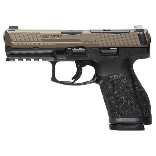 Heckler & Koch VP9A1 K Compact Pistol 81001299, 9mm, 4.09", Polymer Grip, Midnight Bronze Finish, Night Sights, Optic Ready, 15+1,