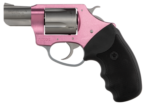 Charter Arms Southpaw Revolver 93830, 38 Special, 2", Black Rubber Grip, Pink Finish, 5 Rd