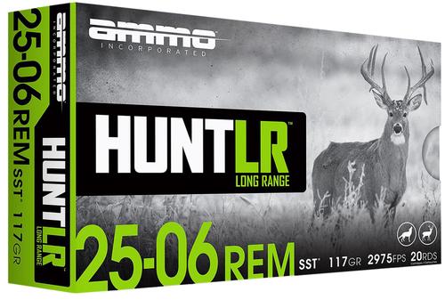 Ammo Inc Hunt Rifle Ammunition 2506R117SSTA20, 25-06 Rem, Super Shock Tip, 117 gr, 2975 fps, 20 Rd/Bx