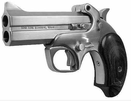 Bond Arms Texas Defender Derringer BATD22MAG, 22 Magnum, 3 in, Rosewood Grip, Stainless Finish, 2 Rd