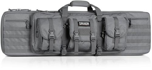 Savior Equipment American Classic Double Rifle Case, 46", Gray (RB-4612DG-V1-GS)