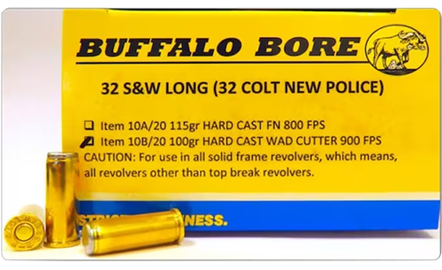 Buffalo Bore Handgun Ammunition 7A/20, 454 Casull, Long Boat-Tail Lead Flat Nose (FN), 325 GR, 1525 fps, 20 Rd/Bx