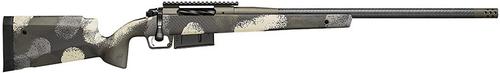 Springfield 2020 Waypoint Rifle BAW9247CFG, 7mm Rem Mag, 24" Carbon Fiber, Evergreen Camo Stock, Green Cerakote Finish, 5 Rds