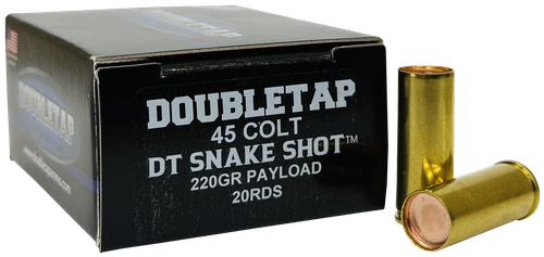 DoubleTap Snake Shot Pistol Ammunition 45CSSS2, 45 Colt, 220 gr, 20 Rd/Bx