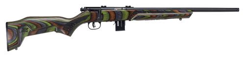 Savage Mark II Rimfire Rifle 91936, 22 WMR, Bolt Action, 18", Green Laminate Stock, Black Finish, 10 Rds