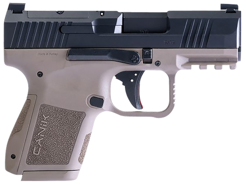 Canik Mete MC9 Sub-Compact Pistol HG7620BDN, 9mm, 3.18", FDE Polymer Grips, Black Tenifer Slide, Optic Ready, 15 Rds