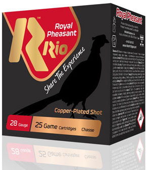 Rio Royal Pheasant Copper Shotshells RPC285, 28 Gauge, 2 3/4", 1 oz, 1200 fps, #5, 25 Rds/Bx