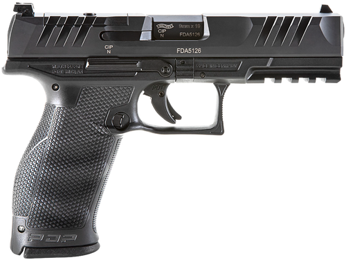 Walther PDP Pistol 2858126, 9mm Luger, 4.50", Performance Duty Textured Poly. Grips, Black Finish, 10 Rds