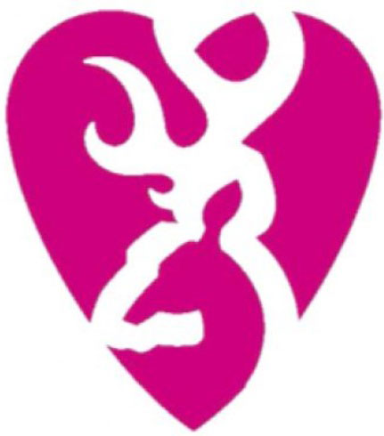 Browning Heartbreaker Decal, 5", Pink (3922351551)