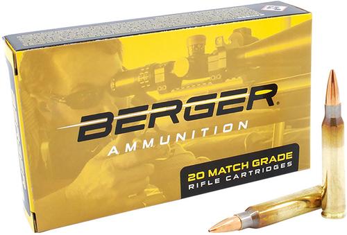 Berger Tactical Rifle Ammunition 23030, 223 Remington, Open Tip Match (OTM), 77 Grain, 2750 fps, 20 Rds/Box