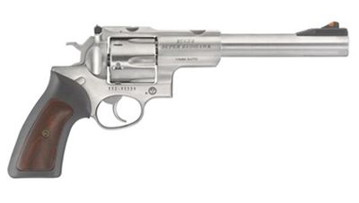 Ruger Super Redhawk Revolver 5522, 10mm, 7.5in, Black Rubber w/Hardwood Insert Grips, Satin Stainless, 6 Rds