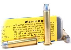 Buffalo Bore Rifle Ammunition 8A/20, 45-70 Magnum, Long Boat-Tail Lead Flat Nose (FN), 430 GR, 1925 fps, 20 Rd/Bx