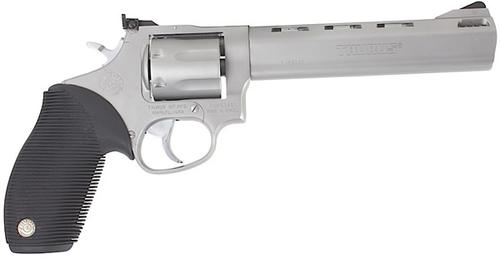 Taurus 627 Revolver 2627069, 357 Magnum, 6 1/2", Ribber Grip Overlay Grip, Matte Stainless Finish, 7 Rd