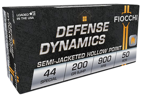 Fiocchi Handgun Ammunition 44SA500, 44 Special, Jacketed Soft Point (SP), 200 GR, 900 fps, 50 Rd/bx