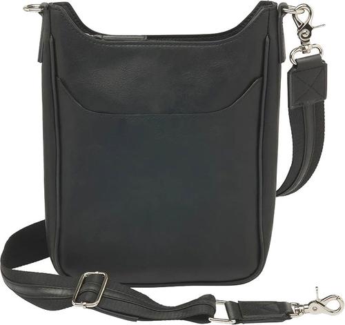 Gun Tote'n Mamas Cross Body Mail Pouch (GTM-17BK) Fits Small Pistols & Revolvers, Black Leather